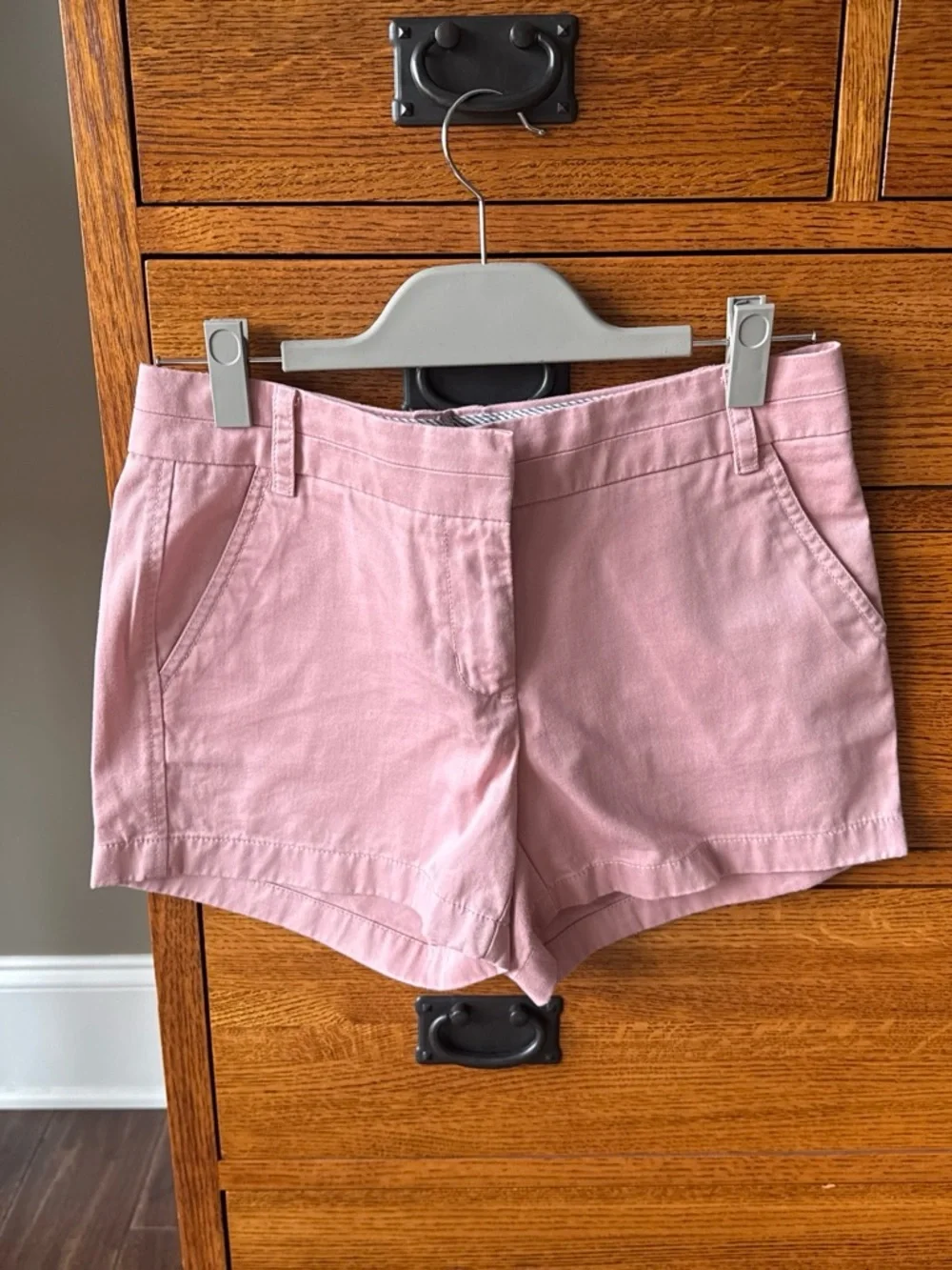 J. Crew Light Pink High-Waist Cotton Shorts